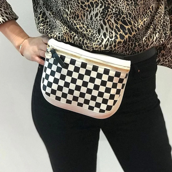 Clare V. Black Checkers Fanny Pack RARE Sold OUT - Picture 3 of 5